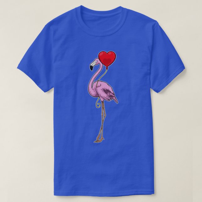 Camiseta Flamingo Heart Balloon (Diseño del anverso)