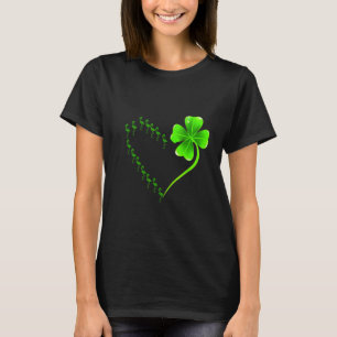 Camiseta Flamingo Heart Irish Shamrock Heart Clover St Patr