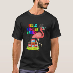 Camiseta Flamingo Hello Kindergarten Back To School