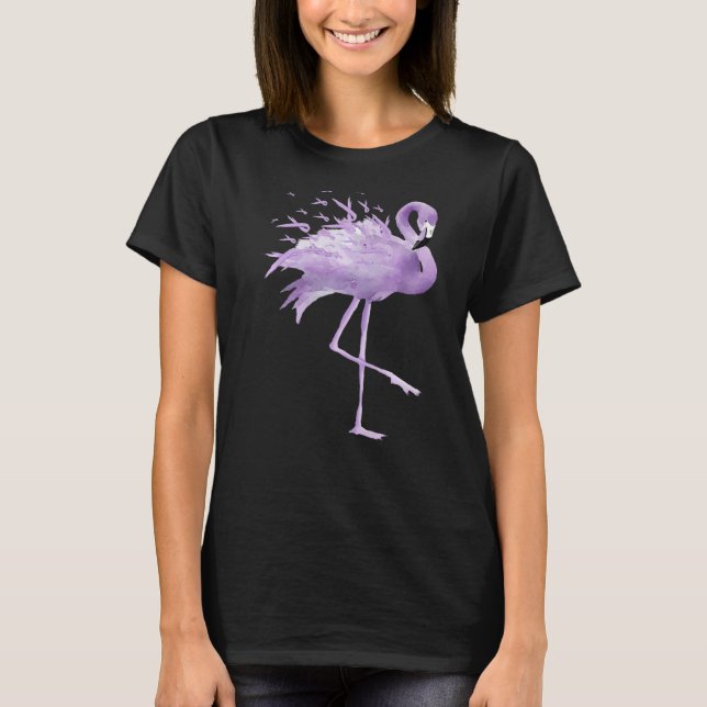 Camiseta Flamingo honra la cinta de sensibilización de los  (Anverso)