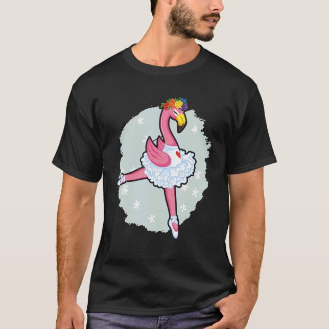 Camiseta Flamingo instructor de ballet Ballerina bailarina  (Anverso)