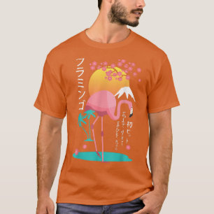 Camiseta Flamingo Japón Sakura Cherry Blossom Japón Grap