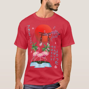 Camiseta Flamingo Japonés Anime Otaku Lover Coconut & Saku