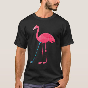 Camiseta Flamingo Jugando Golf Trendy Golfer Golf Summer