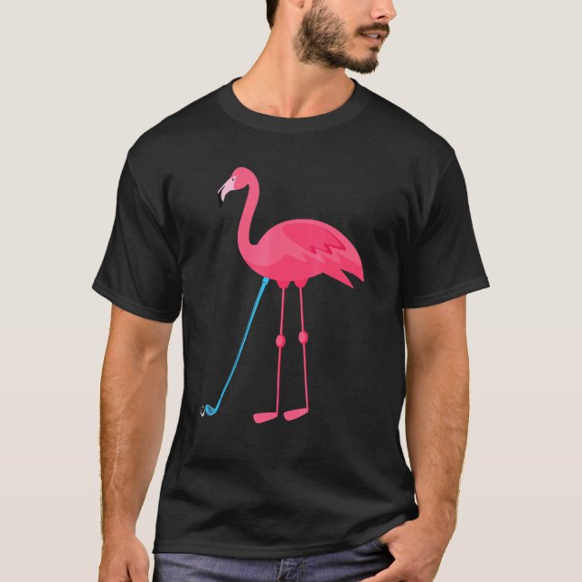 Camiseta Flamingo Jugando Golf Trendy Golfer Golf Summer (Anverso)