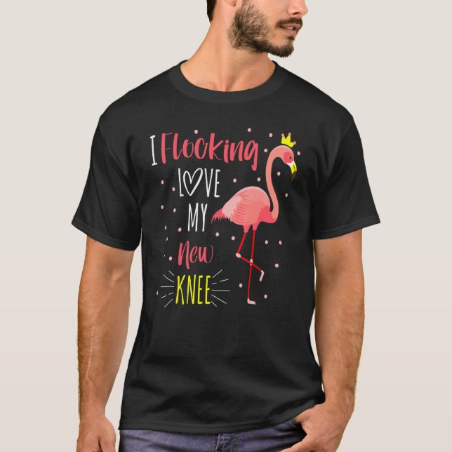 Camiseta Flamingo Love My New Knee Sustitución de Cirugía W (Anverso)