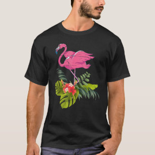Camiseta Flamingo Lover Flores Exóticas De Animales Aves Tr