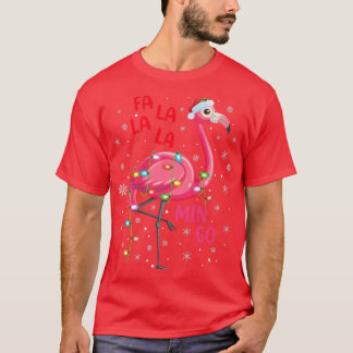 Camiseta Flamingo Lover Xmas Luces Fa La Mingo Flamingo