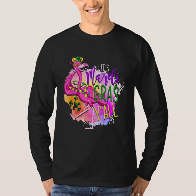 Camiseta Flamingo Mardi, Fiesta del desfile de mascaradas (Anverso)