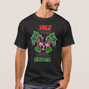 Camiseta Flamingo Mele Kalikimaka Christine Tropical Hawaii