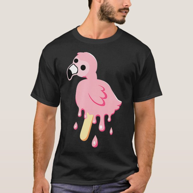 Camiseta Flamingo Merch mrflimflam Bird Popsicle  (2) (Anverso)