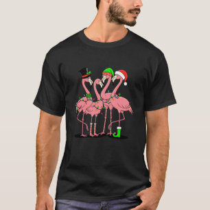 Camiseta Flamingo Merry Christmas Funny Flamingo Lover Rega
