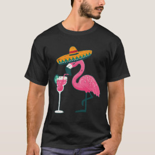 Camiseta Flamingo mexicano Sombrero Cinco De Mayo Fiesta