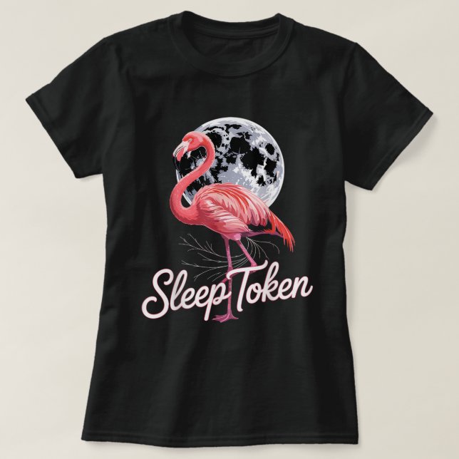 Camiseta Flamingo Moon Vibes | Arte inspirado en símbolo de (Diseño del anverso)