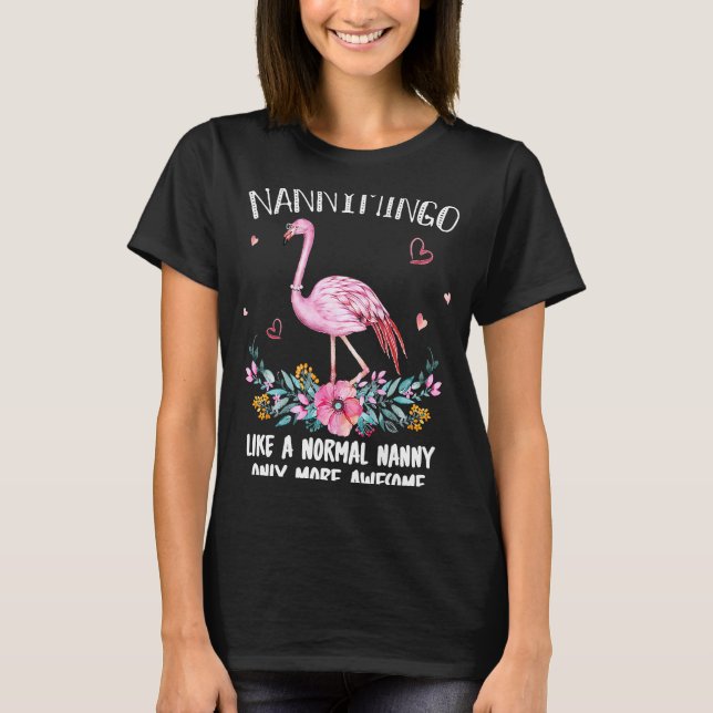 Camiseta Flamingo Nanymingo como abuela de un nano normal (Anverso)