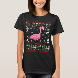 Camiseta Flamingo Navidades feos Pajama Cute Animal X-