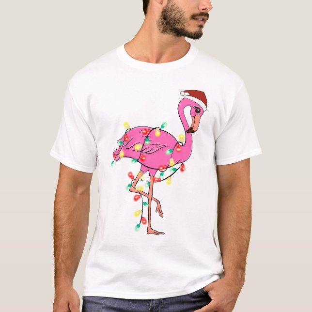 Camiseta Flamingo Navidades graciosos (Anverso)
