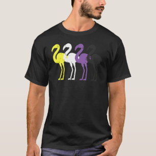 Camiseta Flamingo No Binario Enby Nb Pride Bandera A