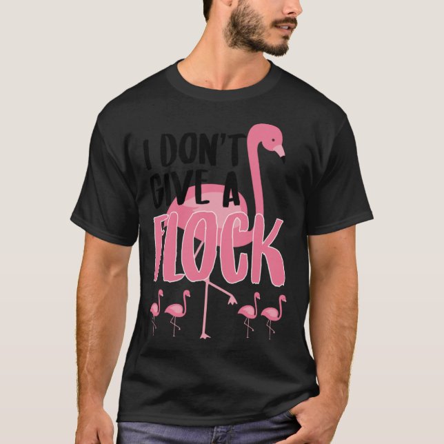 Camiseta Flamingo No doy un Hoodie de Pullover de Reloj (Anverso)