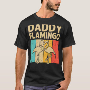 Camiseta Flamingo para hombres papá flamencos rosados vinta