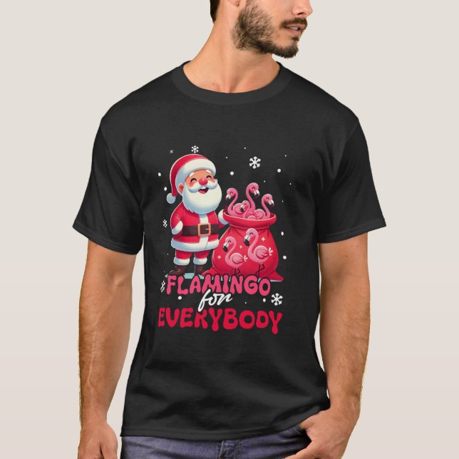 Camiseta Flamingo Para Todos Los Navidades Graciosos De San (Anverso)