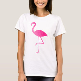 Camiseta Flamingo patrón de malla geométrica rosa rosada ca