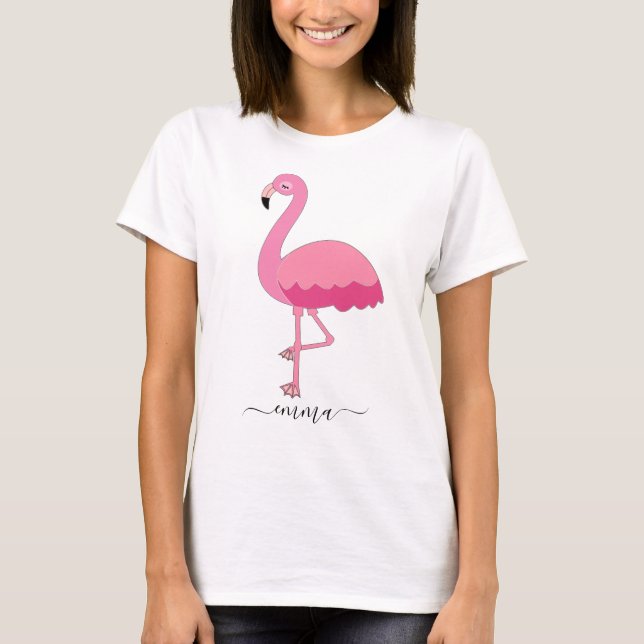 Camiseta Flamingo Personalizada Para Amante Flamin (Anverso)