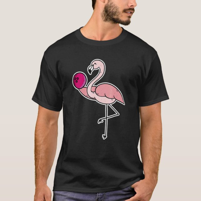 Camiseta Flamingo Pink Bowling Ball Bowl (Anverso)