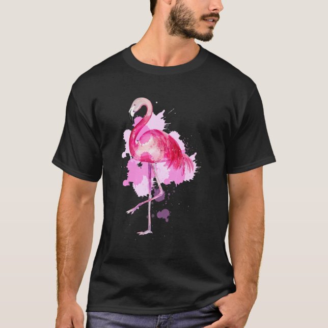 Camiseta Flamingo Pink Fethers Animal Flamingo (Anverso)