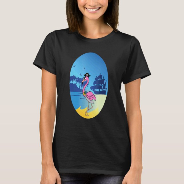 Camiseta Flamingo Pirate Buccaneer Sea (Anverso)