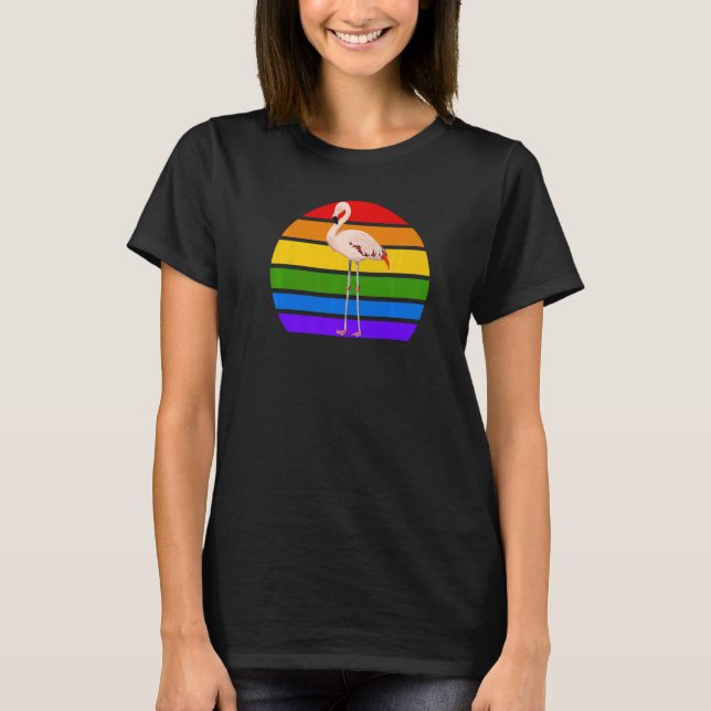 Camiseta Flamingo Rainbow Bird Birdwatcher Songbird Diversi (Anverso)