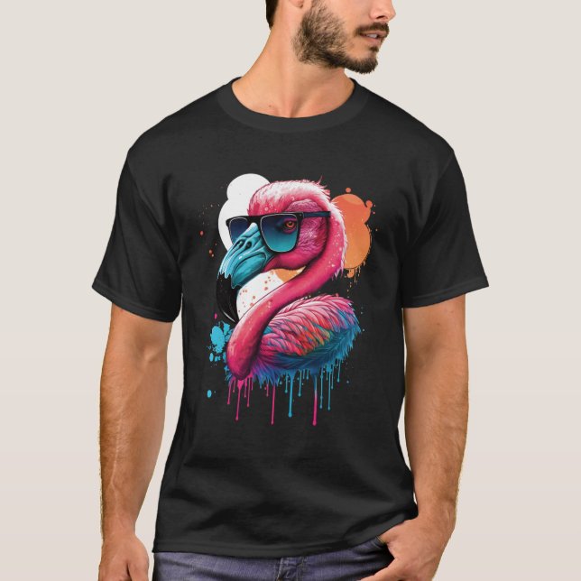 Camiseta Flamingo Realista Flamingo (Anverso)