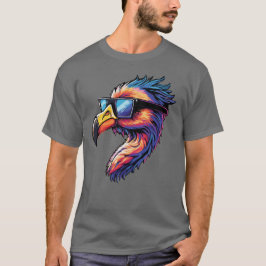 Camiseta Flamingo retro con gafas de sol Vibes Chill clásic