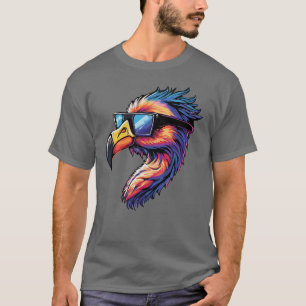 Camiseta Flamingo retro con gafas de sol Vibes Chill clásic
