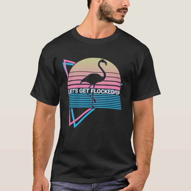 Camiseta Flamingo Retro Vamos a ser encerrados con pullover (Anverso)