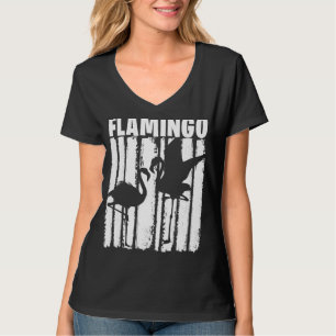 Camiseta Flamingo Retro Vintage Para Hombres Mujeres Niños