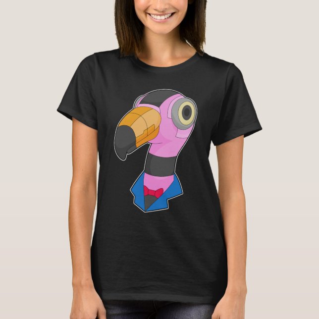 Camiseta Flamingo Robot (Anverso)