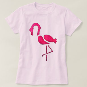 Camiseta Flamingo rosa arte pop único