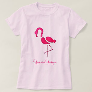 Camiseta Flamingo rosa arte pop único