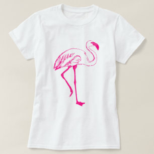Camiseta Flamingo Rosa bonito