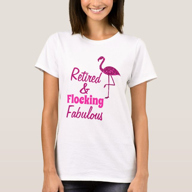 Camiseta Flamingo rosa brillante fabuloso (Anverso)