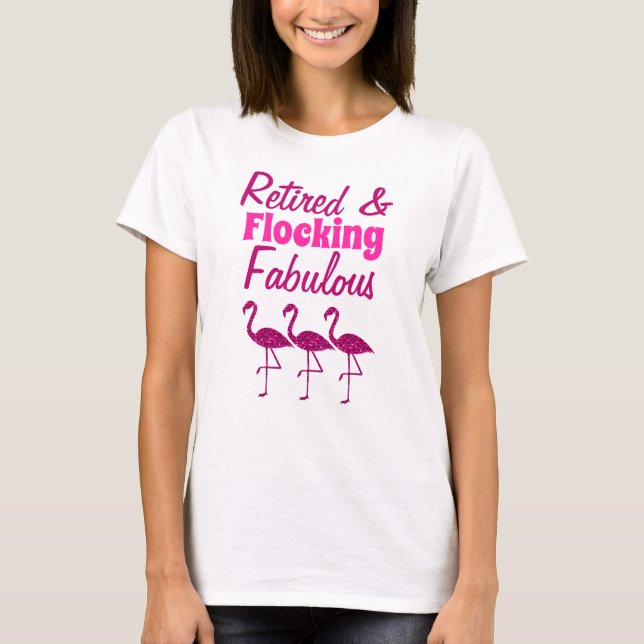 Camiseta Flamingo rosa brillante fabuloso (Anverso)