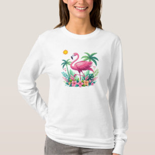 Camiseta Flamingo rosa de Florida/Tropical