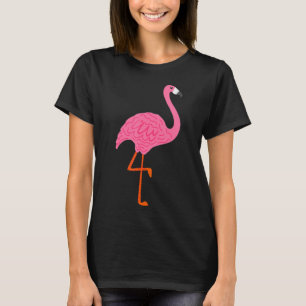 Camiseta Flamingo Rosa En Una Pierna Para La Playa De Pájar