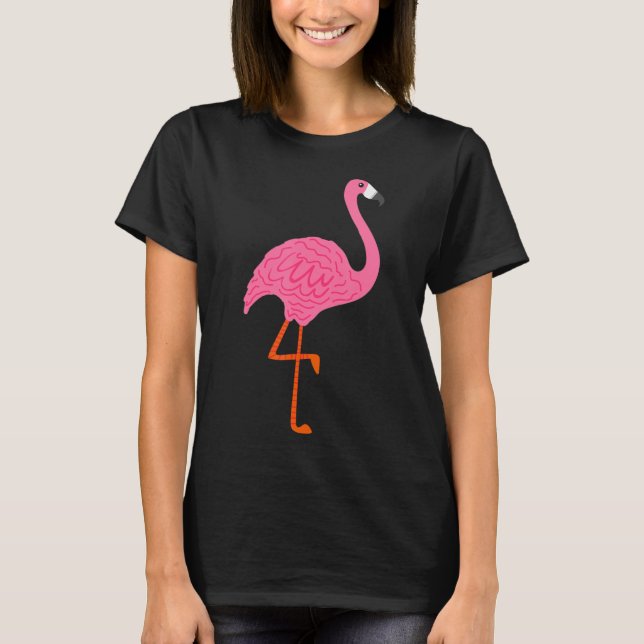Camiseta Flamingo Rosa En Una Pierna Para La Playa De Pájar (Anverso)