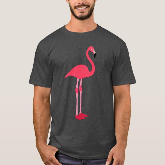 Camiseta Flamingo rosa grande (Anverso)