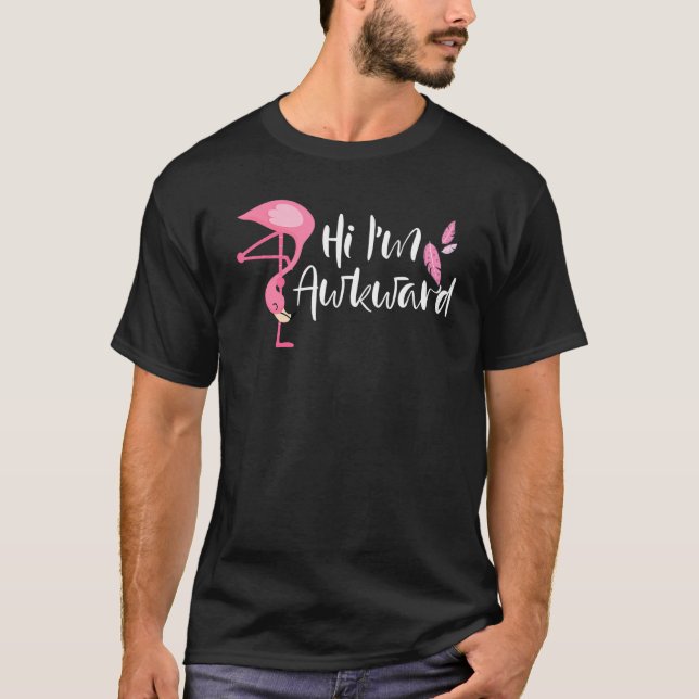 Camiseta Flamingo Rosa Hola Soy Incómoda (Anverso)