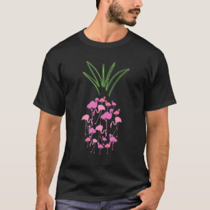 Camiseta Flamingo Rosa Pineapple Cute vacaciones de verano