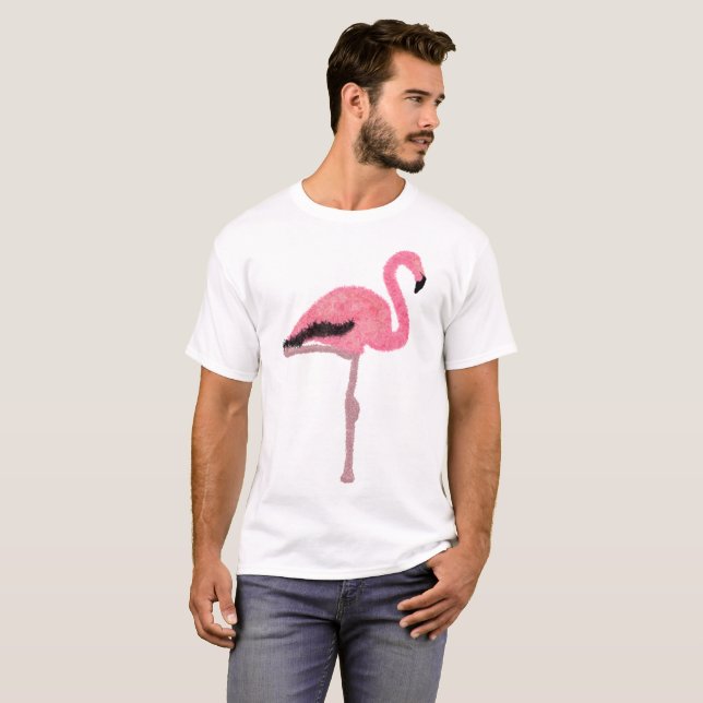 Camiseta Flamingo rosa purpurina (Anverso completo)