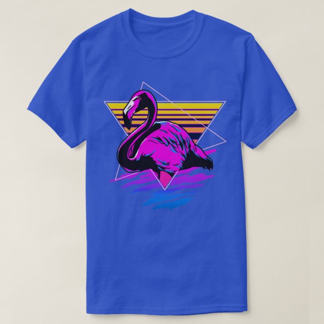 Camiseta Flamingo rosa retro (Diseño del anverso)